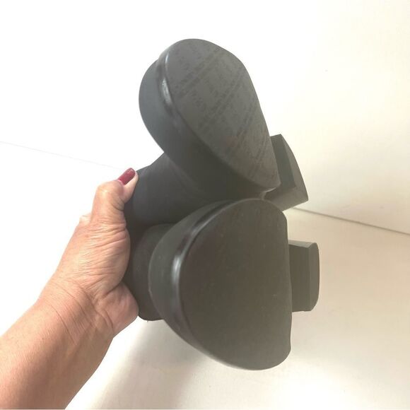 Vionic Black Leather Ankle Booties Block Heel Women's Sz 7 Comfort Casual Zip Up - Picture 6 of 10